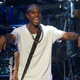 B.o.B., pointing to where the moon is ACTUALLY located (Credit by: Getty Images)
